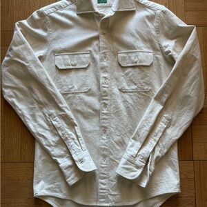 Sid Mashburn White Cotton Heavy Button Down